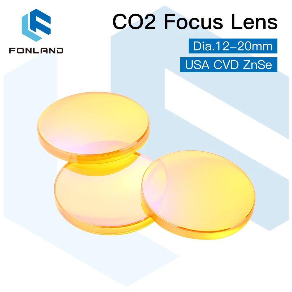 FONLAND Focus Lens ̱ CVD ZnSe dia 12 15 18 19.05 20 FL 38.1 50.8 63.5 76.2 101.6 127mm CO2  